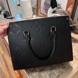 Louis Vuitton bold logo black bag